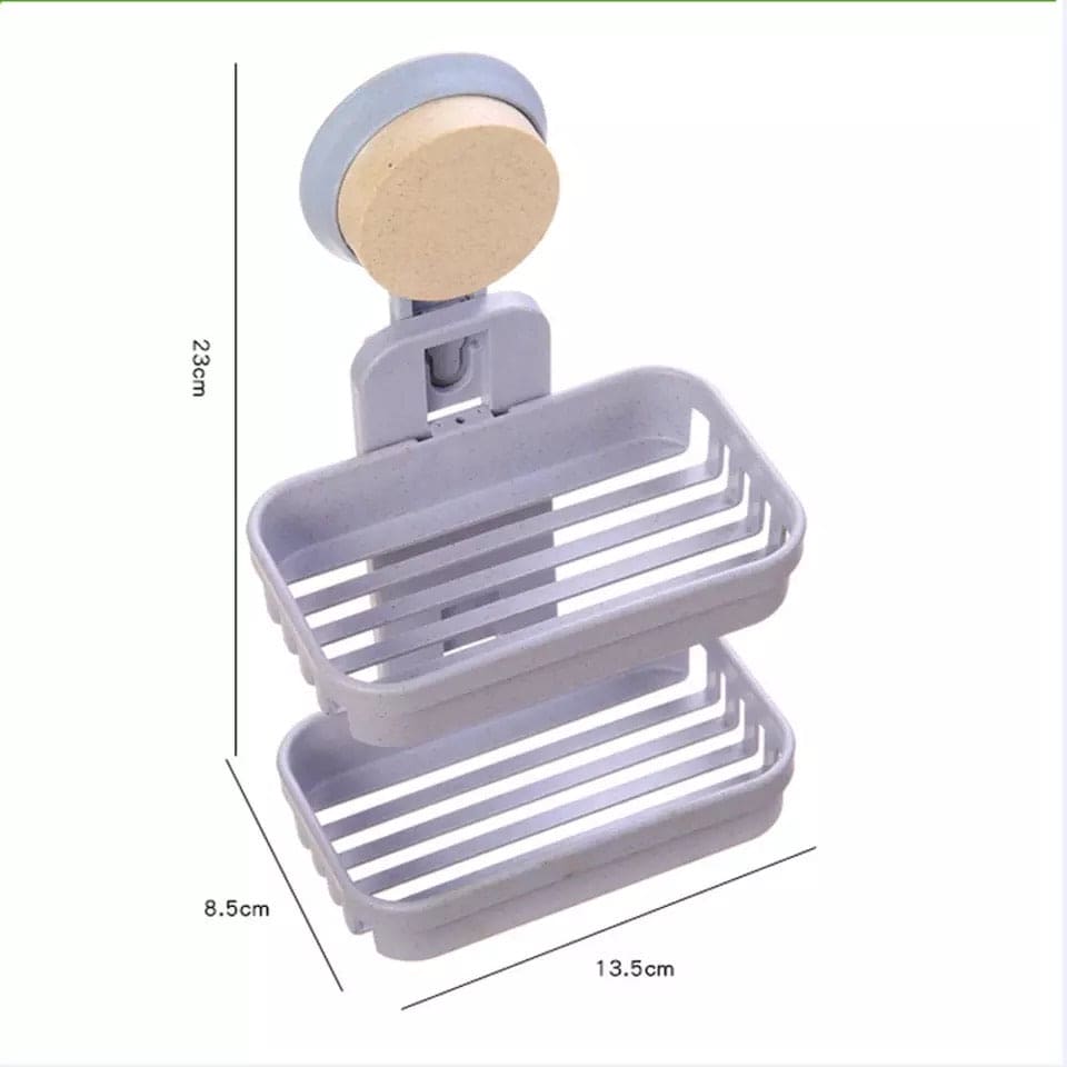 Double Layer Bathroom Soap Holder, Kitchen Dish Soap Stand, Wall-Mounted Kitchen Sponge Drain Holder Double Layer Bathroom Soap Holder, Kitchen Dish Soap Stand, Wall-Mounted Kitchen Sponge Drain Holder